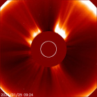 Latest LASCO C2 image of the Sun