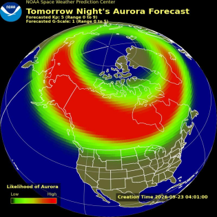 Auroral Viewline Forecast - Tomorrow