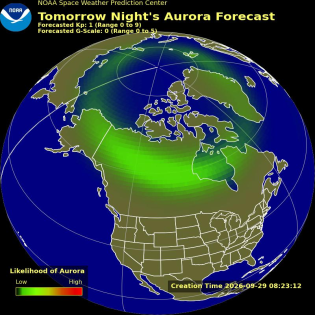 Auroral Viewline Forecast - Tomorrow
