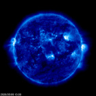 Click for time-lapse image of the sun