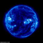 Click for time-lapse image of the sun